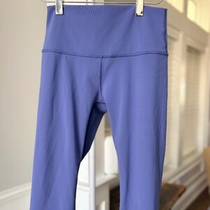 Lululemon Align High Rise Crop Leggings Blue Purple Buttery Soft Size 6